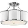 1_Hinkley Chance 18" Wide Polished Nickel Ceiling Light