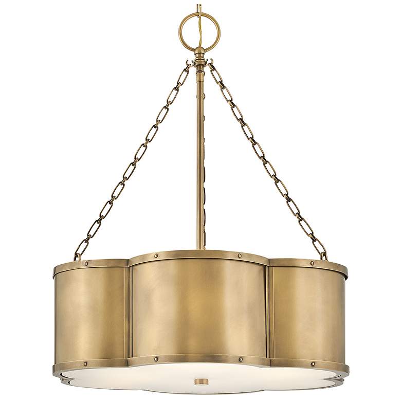 Image 4 Hinkley Chance 22" Wide Cloverleaf Profile Heritage Brass Chandelier more views