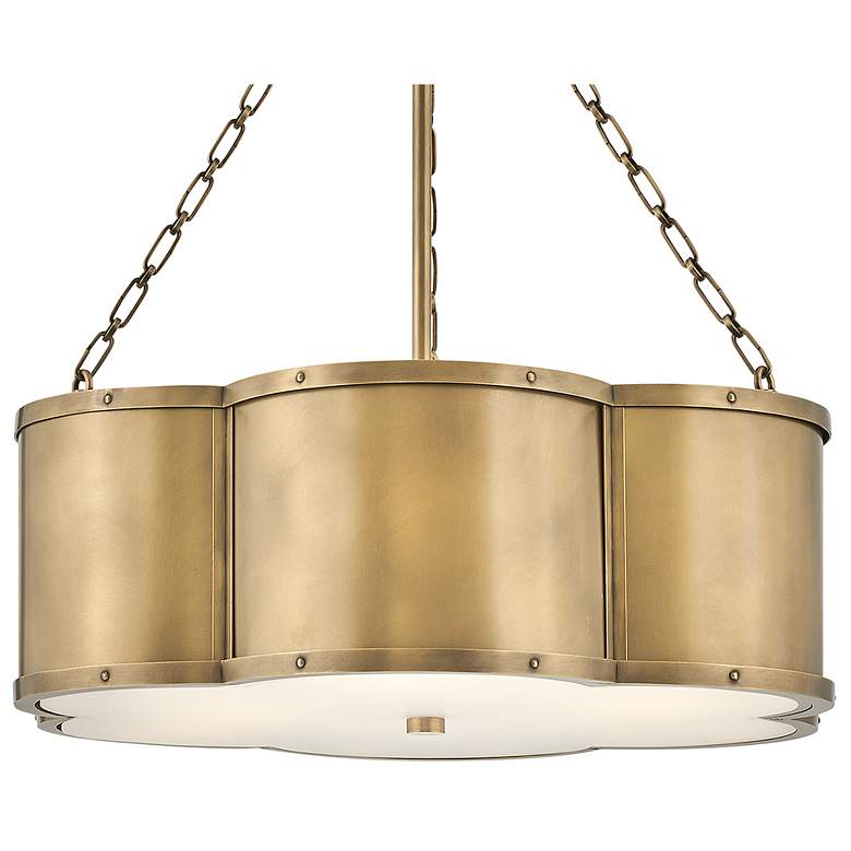 Image 5 Hinkley Chance 22" Wide Cloverleaf Profile Heritage Brass Chandelier more views