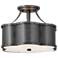 Hinkley Chance Collection 14 1/4" Wide Blackened Brass Ceiling Light