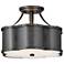 Hinkley Chance Collection 14 1/4" Wide Blackened Brass Ceiling Light