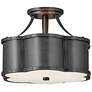 2_Hinkley Chance Collection 14 1/4" Wide Blackened Brass Ceiling Light more views