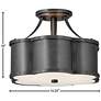 3_Hinkley Chance Collection 14 1/4" Wide Blackened Brass Ceiling Light more views