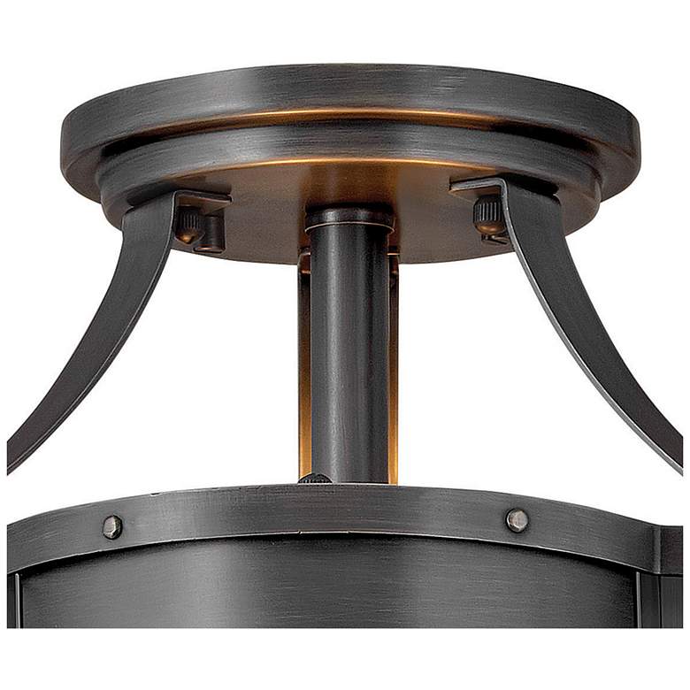 Image 6 Hinkley Chance Collection 14 1/4" Wide Blackened Brass Ceiling Light more views