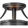 6_Hinkley Chance Collection 14 1/4" Wide Blackened Brass Ceiling Light more views