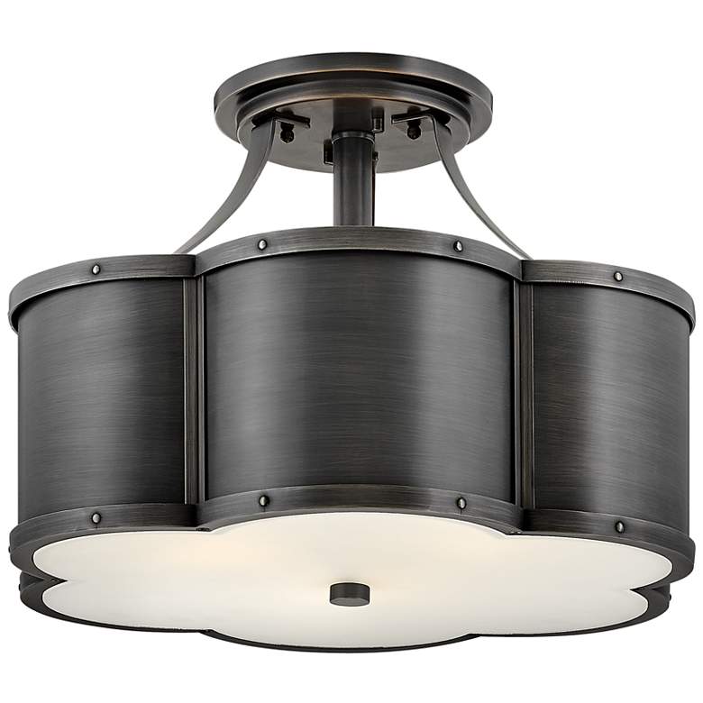 Image 2 Hinkley- Chance Medium Semi-flush Mount- 18" Blackened Brass more views