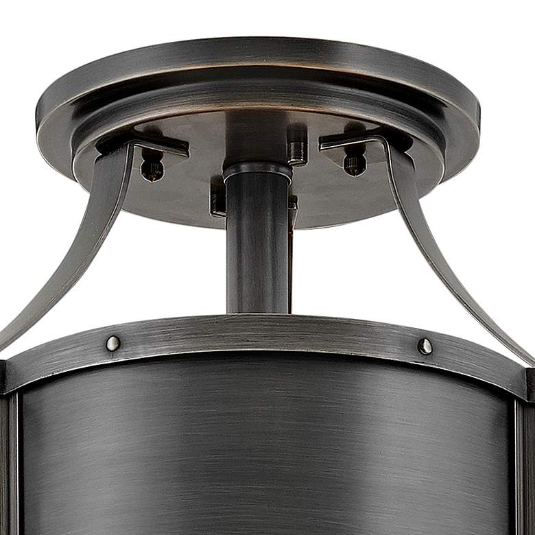Image 4 Hinkley- Chance Medium Semi-flush Mount- 18" Blackened Brass more views