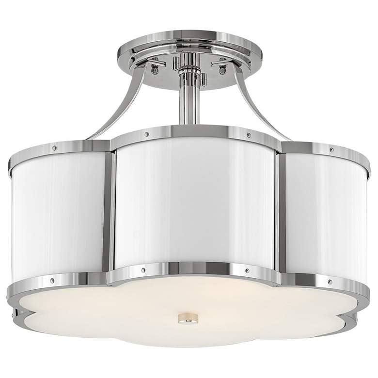 Image 1 Hinkley- Chance Medium Semi-flush Mount- 18" Polished Nickel