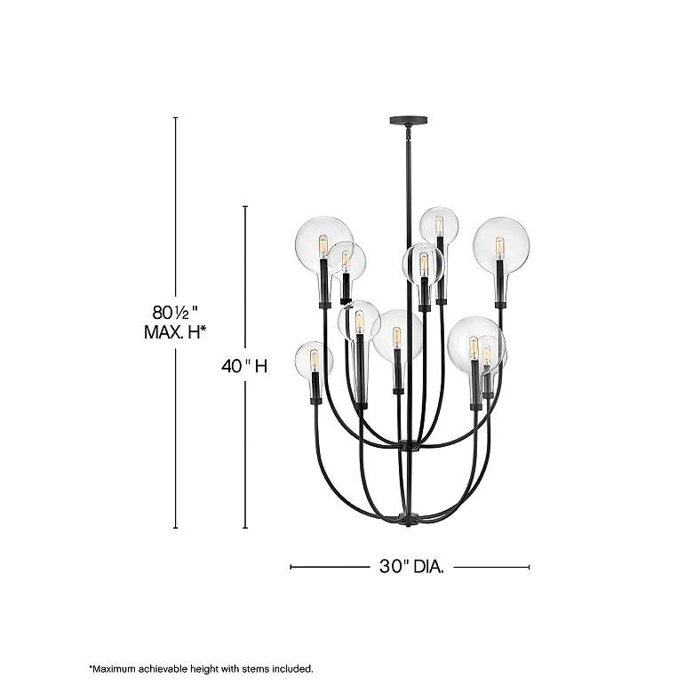 Image 3 HINKLEY CHANDELIER ALCHEMY Medium Multi Tier Chandelier Black more views