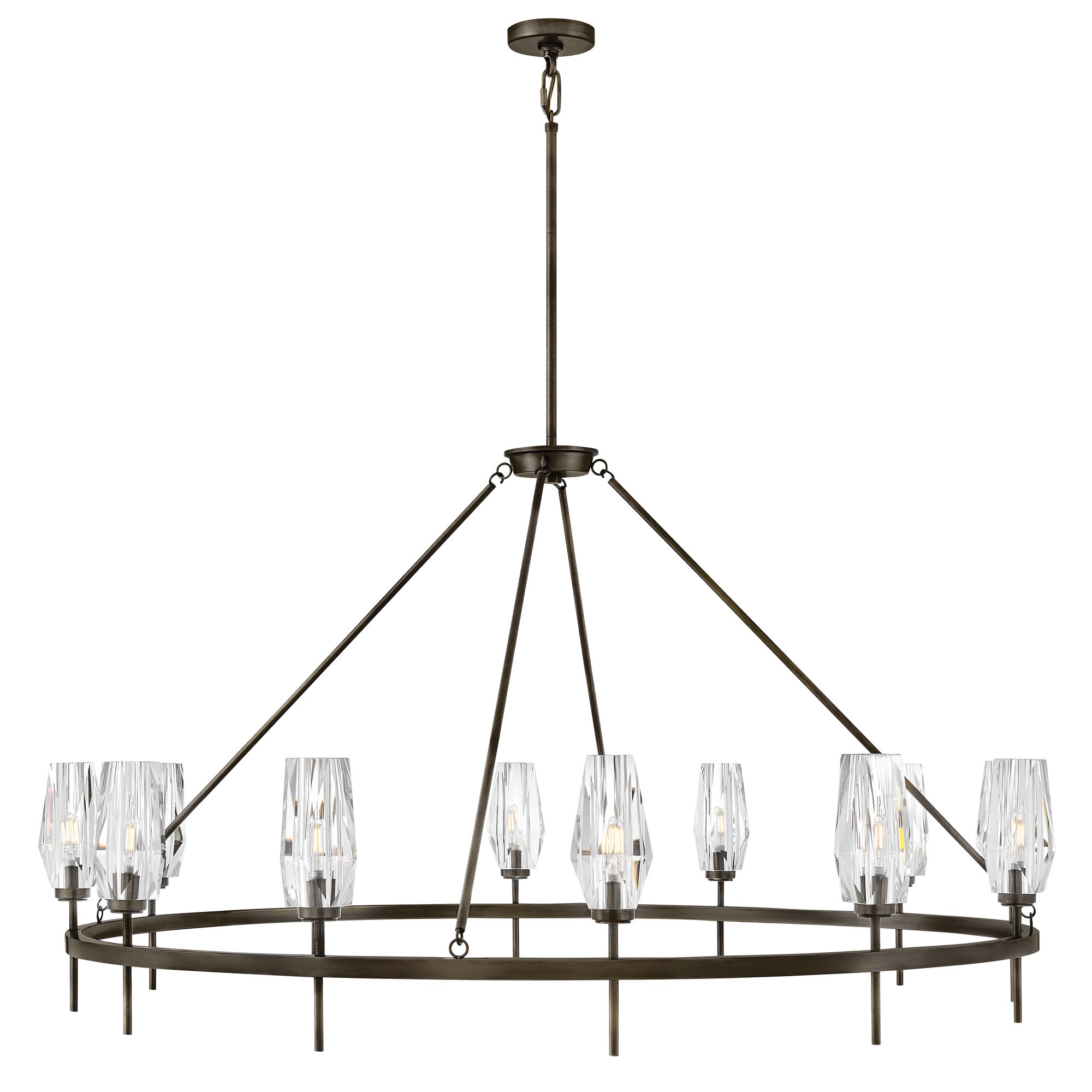 Image 2 Hinkley Chandelier Ana Extra Large Single Tier 58" Black Oxide more views