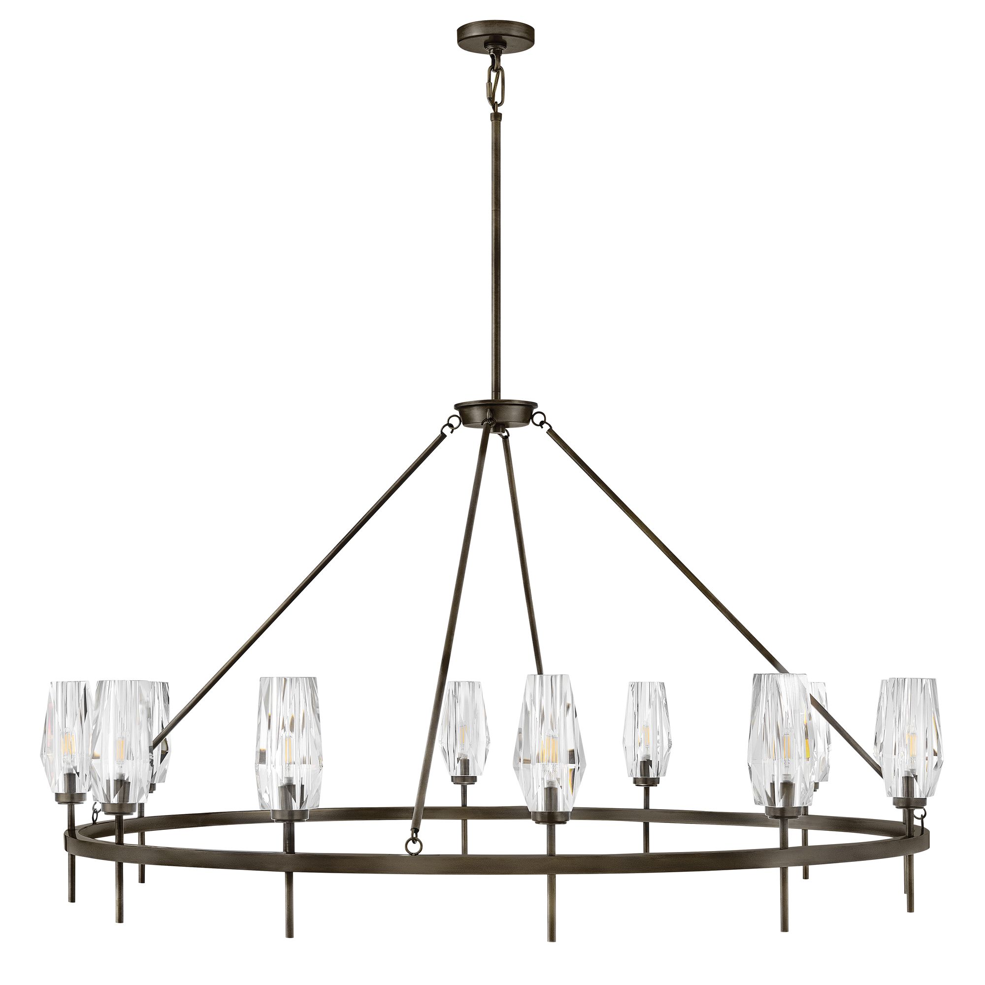 Image 4 Hinkley Chandelier Ana Extra Large Single Tier 58" Black Oxide more views