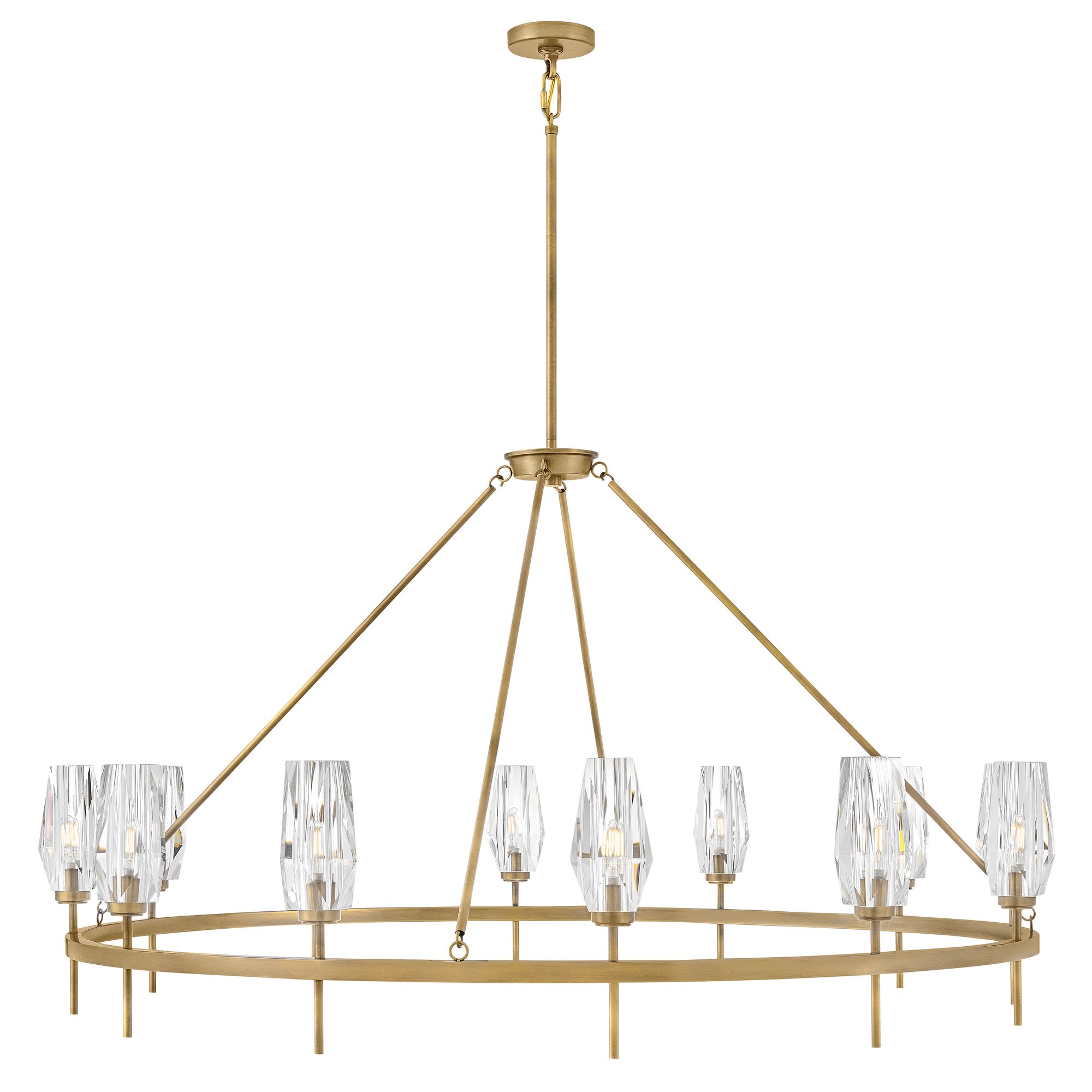 Image 2 Hinkley Chandelier Ana Extra Large Single Tier 58" Heritage Brass more views