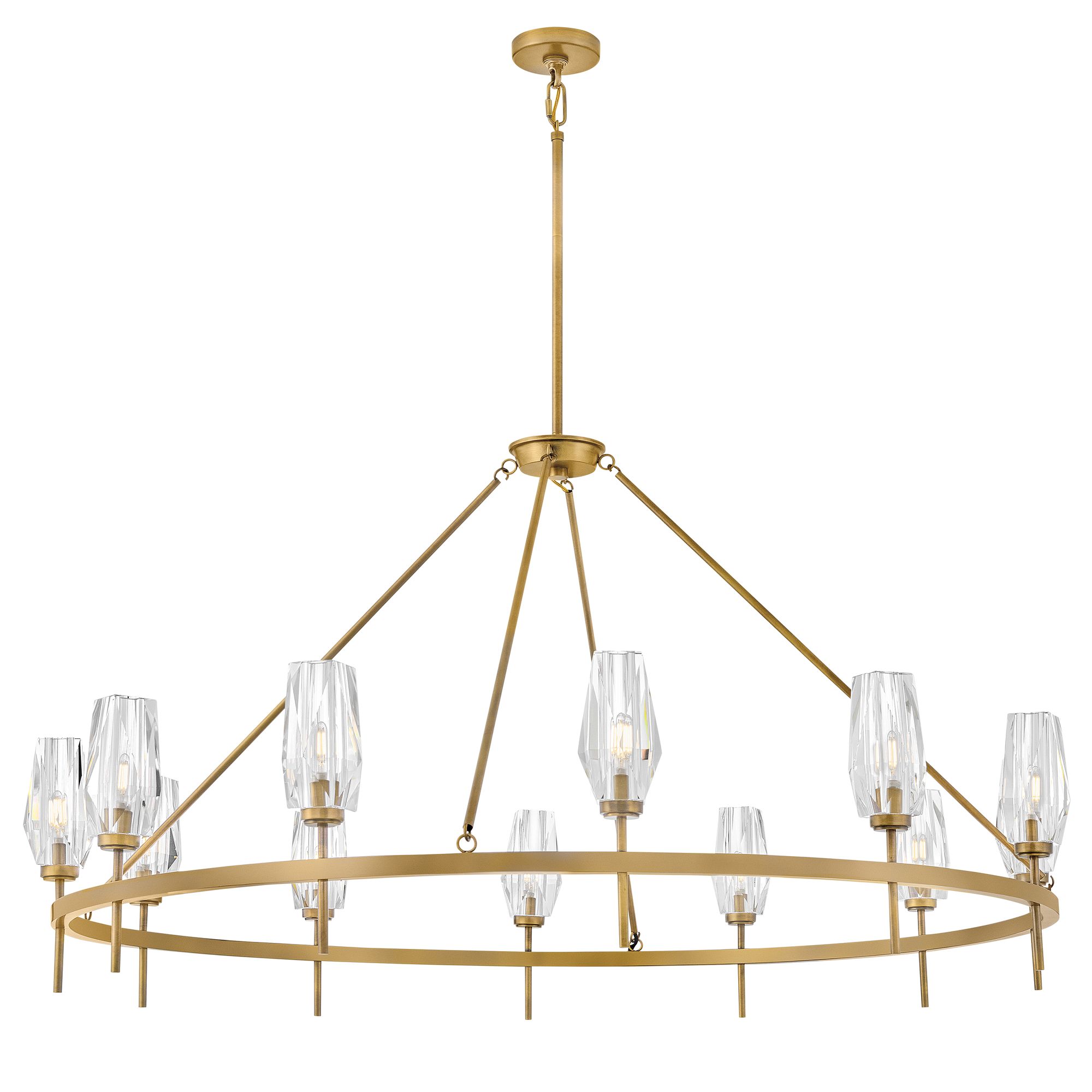 Image 3 Hinkley Chandelier Ana Extra Large Single Tier 58" Heritage Brass more views