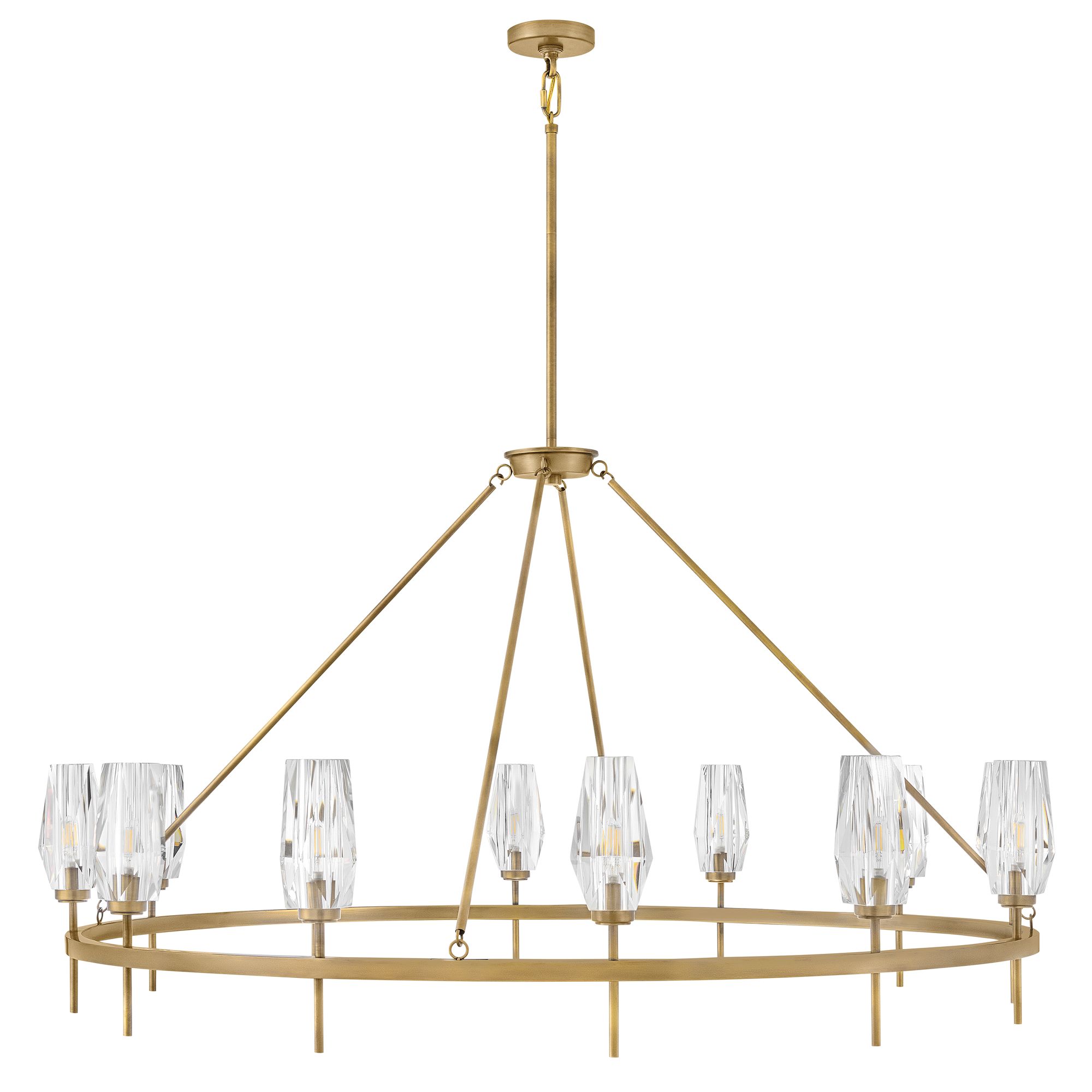Image 4 Hinkley Chandelier Ana Extra Large Single Tier 58" Heritage Brass more views