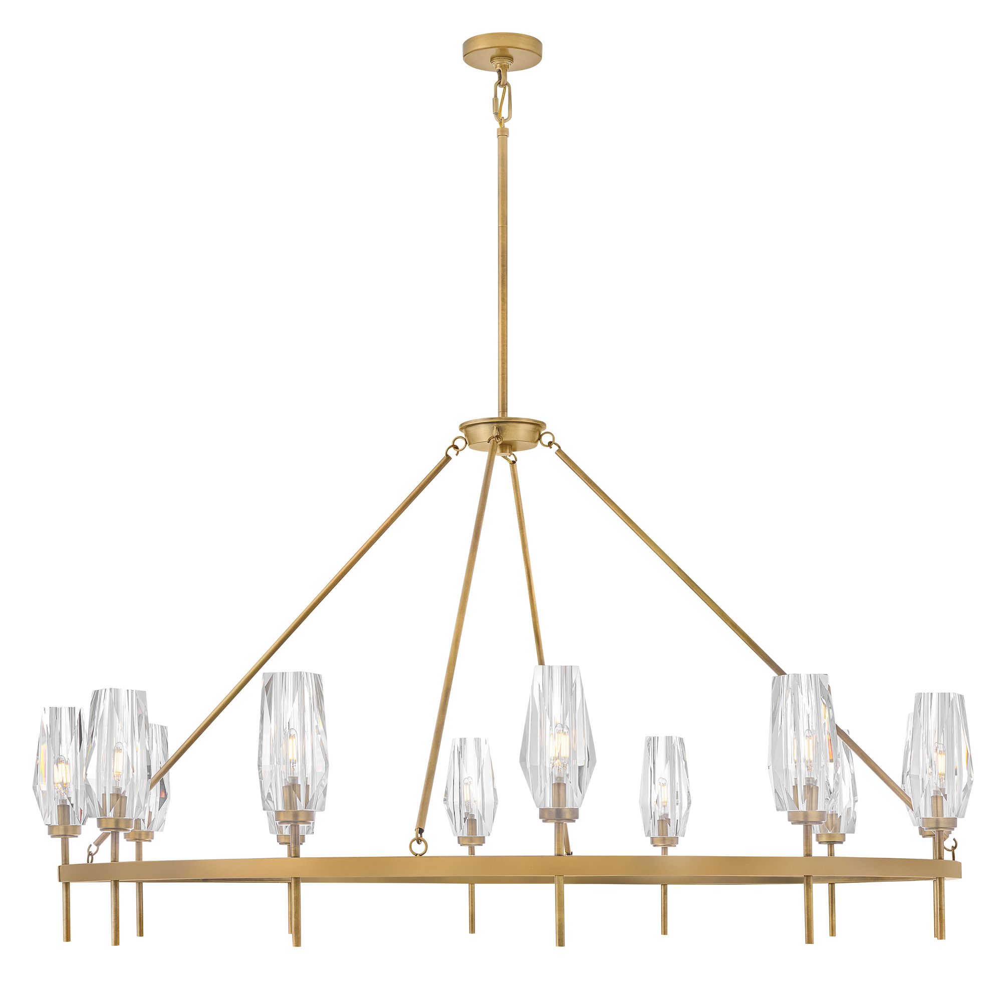 Image 5 Hinkley Chandelier Ana Extra Large Single Tier 58" Heritage Brass more views