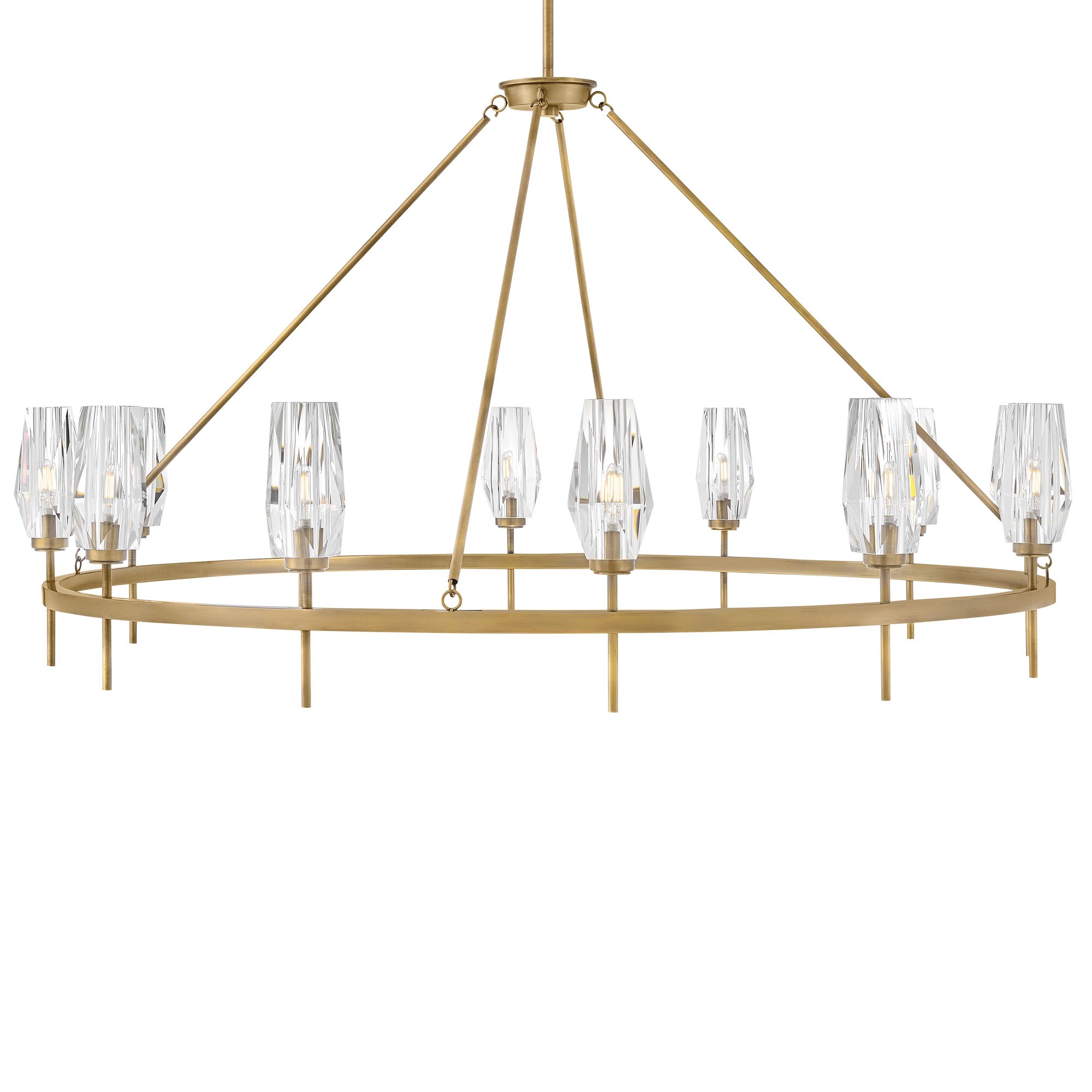 Image 7 Hinkley Chandelier Ana Extra Large Single Tier 58" Heritage Brass more views