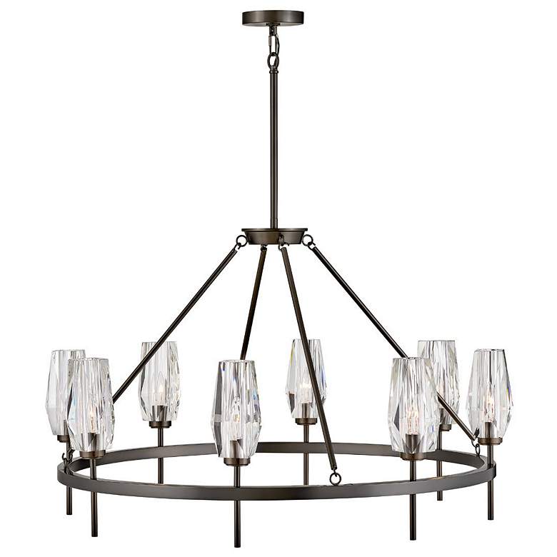 Image 1 Hinkley Chandelier Ana Large Single Tier Chandelier 36" Black Oxide