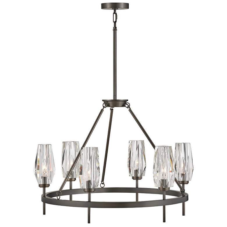 Image 1 Hinkley Chandelier Ana Medium Single Tier Chandelier 30" Black Oxide