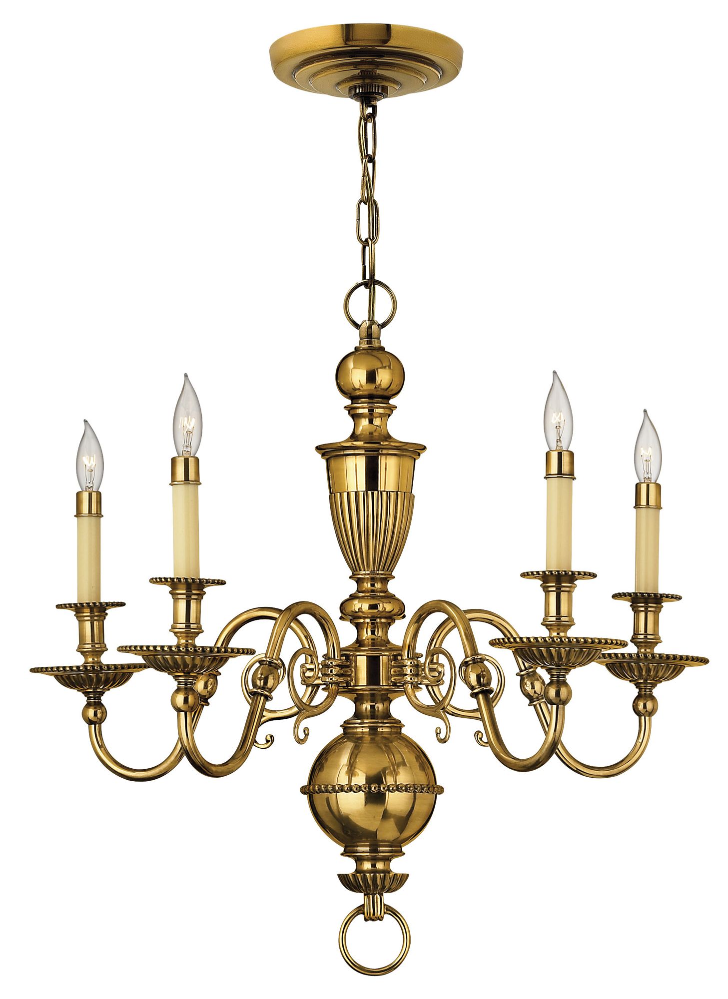 Image 2 Hinkley Chandelier Cambridge Medium Single Tier 25" Burnished Brass more views