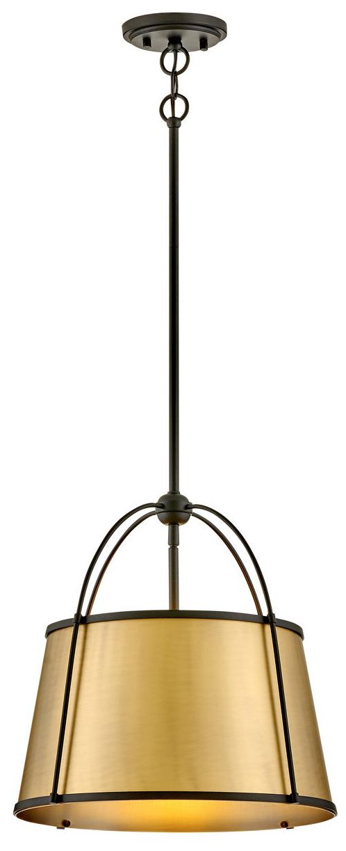 Hinkley Chandelier Clarke Large Drum Pendant 16" Black