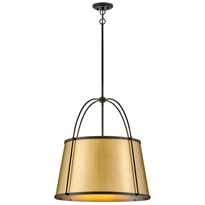 Image 2 HINKLEY CHANDELIER CLARKE Large Pendant Black w/ Lacquered Dark Brass more views
