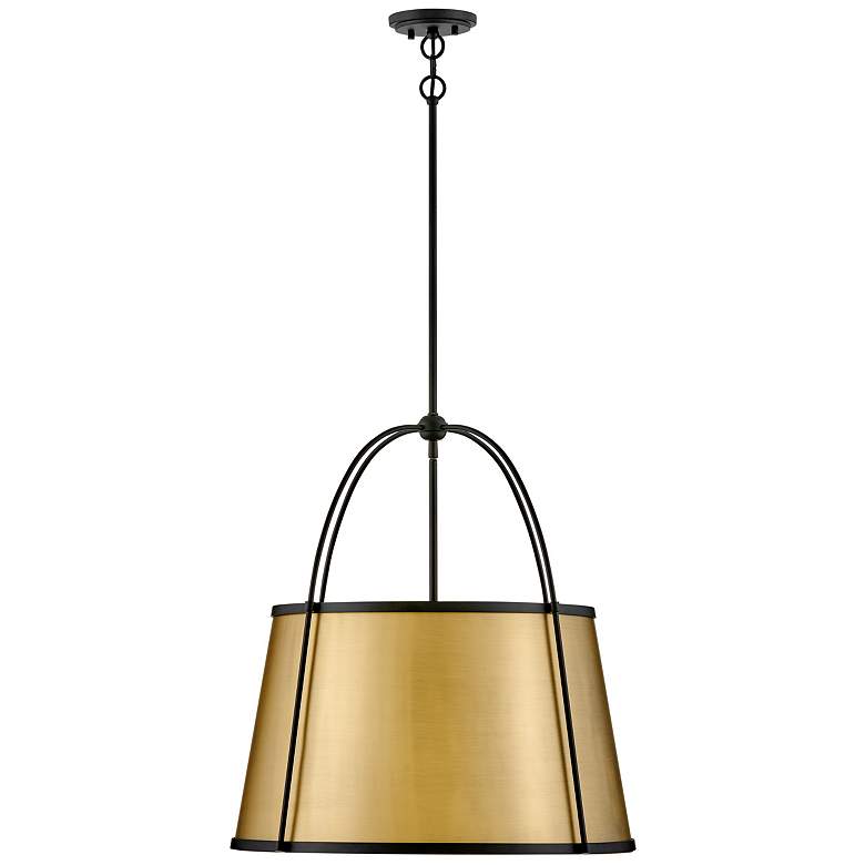 Image 5 HINKLEY CHANDELIER CLARKE Large Pendant Black w/ Lacquered Dark Brass more views