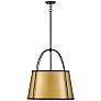5_HINKLEY CHANDELIER CLARKE Large Pendant Black w/ Lacquered Dark Brass more views