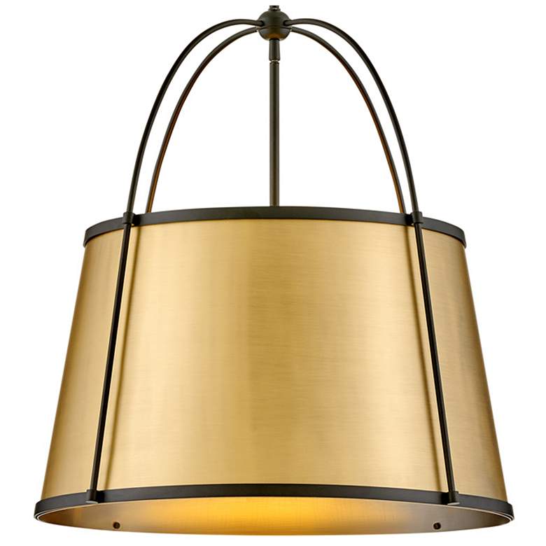 Image 6 HINKLEY CHANDELIER CLARKE Large Pendant Black w/ Lacquered Dark Brass more views