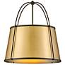 6_HINKLEY CHANDELIER CLARKE Large Pendant Black w/ Lacquered Dark Brass more views