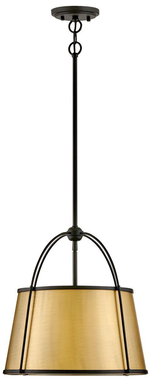 Image 5 HINKLEY CHANDELIER CLARKE Medium Pendant Black w/ Lacquered Dark Brass more views