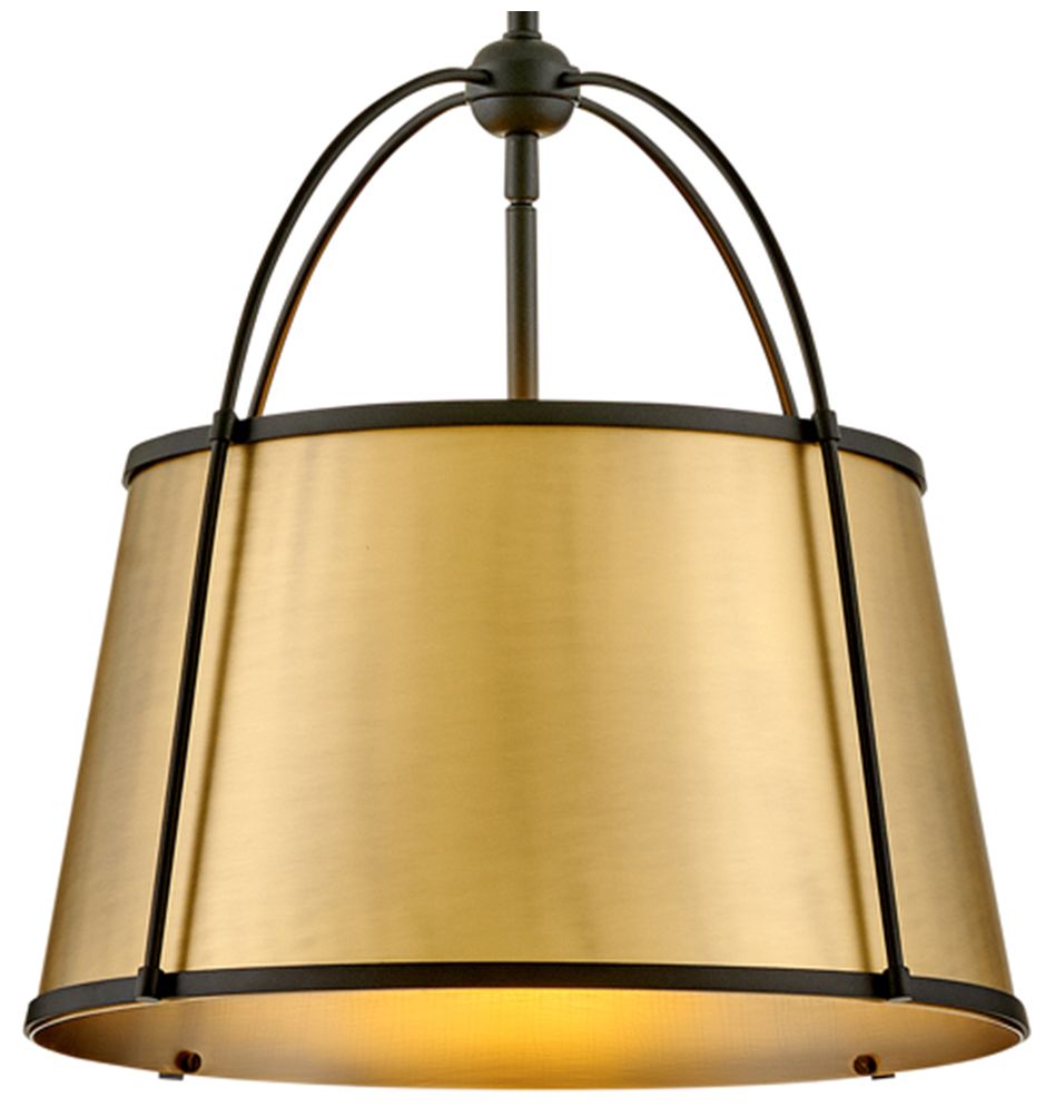 Image 6 HINKLEY CHANDELIER CLARKE Medium Pendant Black w/ Lacquered Dark Brass more views