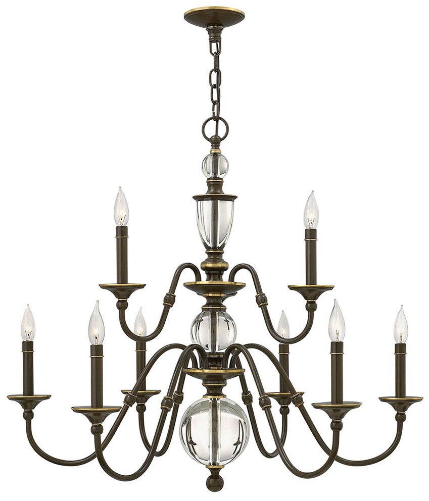 Image 2 Hinkley Chandelier Eleanor Medium Two Tier 35" Light Oiled Bronze