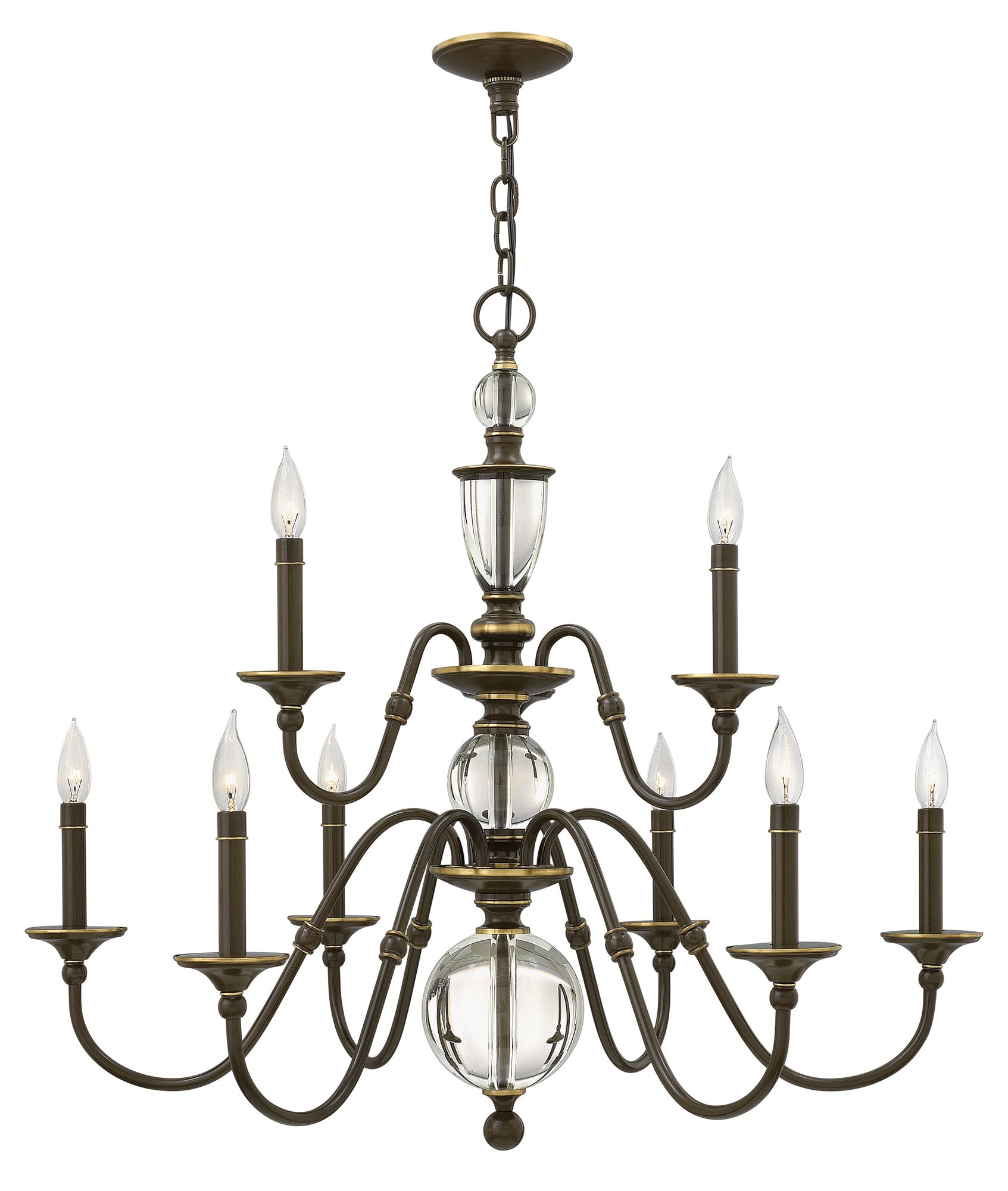 Image 3 Hinkley Chandelier Eleanor Medium Two Tier 35" Light Oiled Bronze more views