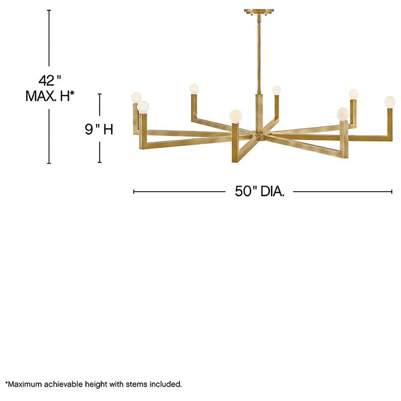 Image 3 HINKLEY CHANDELIER EZRA Large Single Tier Chandelier Heritage Brass more views