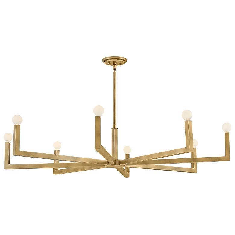 Image 7 HINKLEY CHANDELIER EZRA Large Single Tier Chandelier Heritage Brass more views