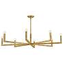 7_HINKLEY CHANDELIER EZRA Large Single Tier Chandelier Heritage Brass more views