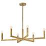 2_Hinkley Chandelier Ezra Small Six Light Linear 36" Heritage Brass more views