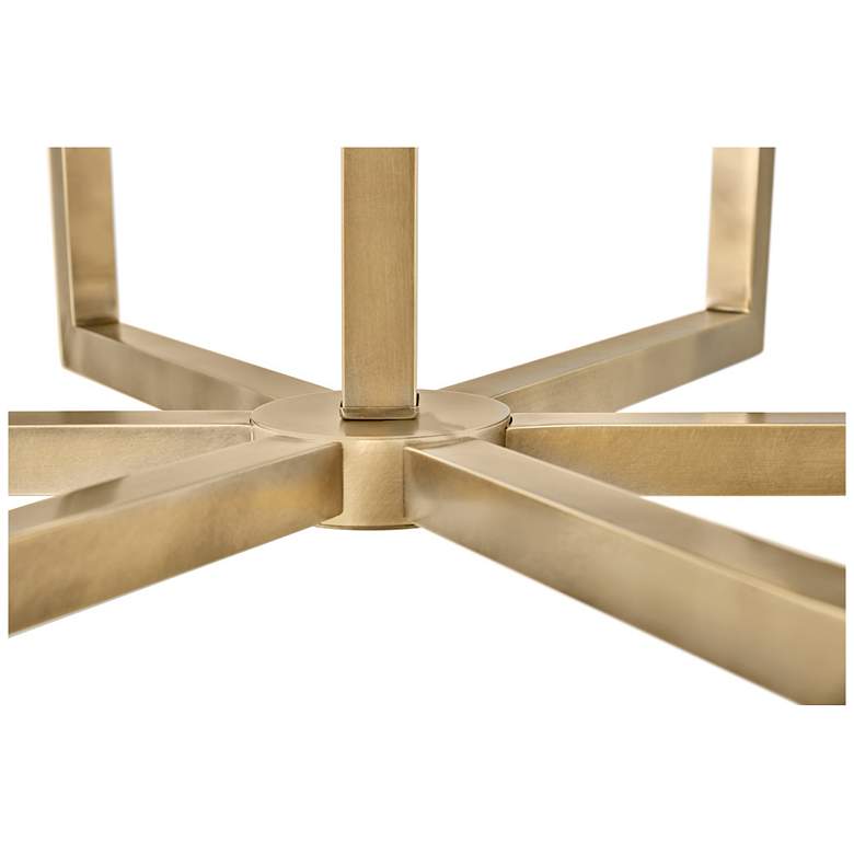Image 5 Hinkley Chandelier Ezra Small Six Light Linear 36" Heritage Brass more views