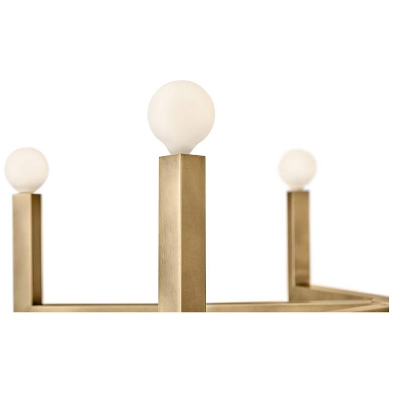 Image 7 Hinkley Chandelier Ezra Small Six Light Linear 36" Heritage Brass more views