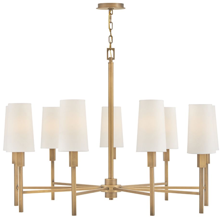 Hinkley Chandelier Fenwick Large Chandelier 42" Heritage Brass