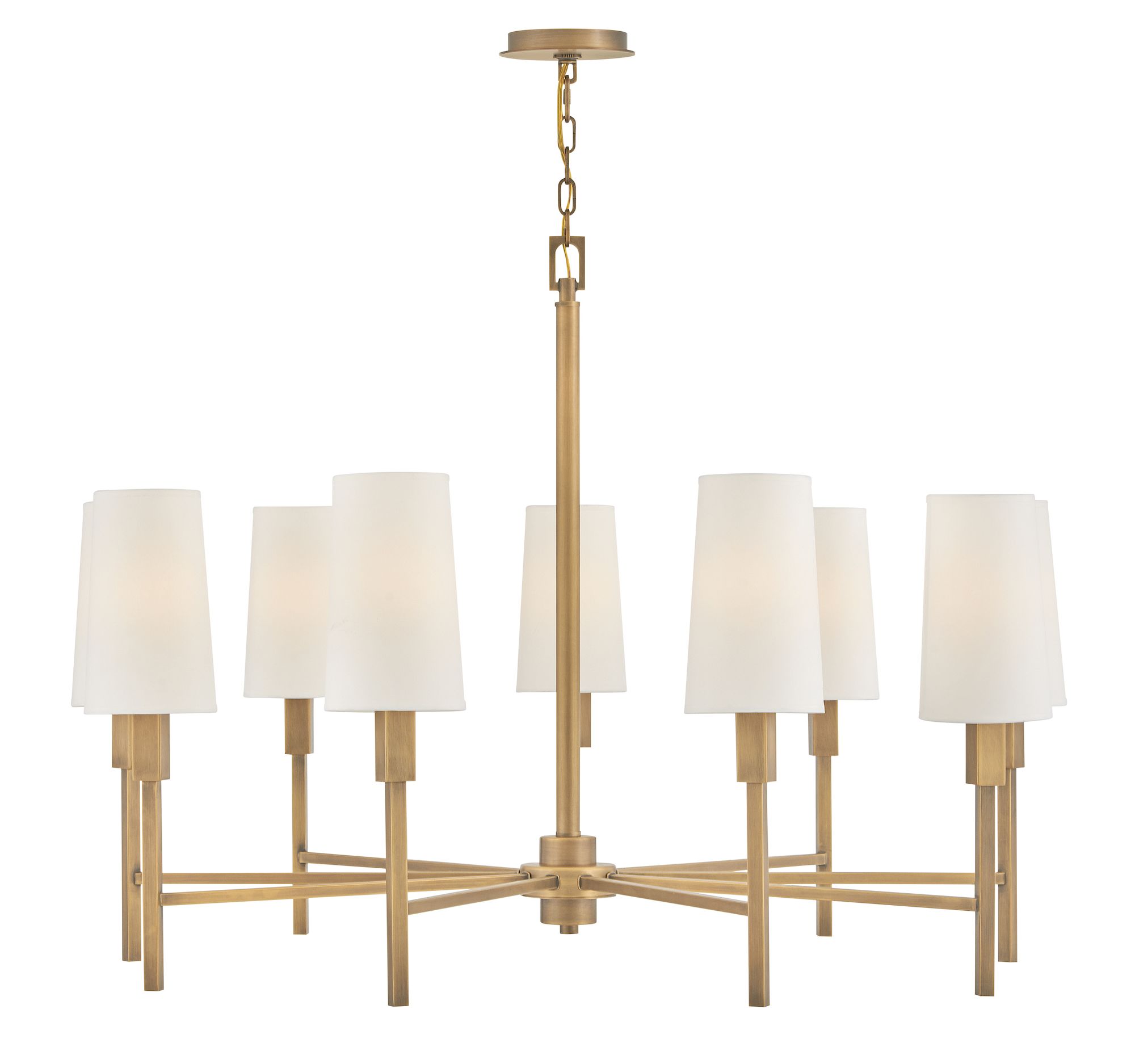 Image 2 Hinkley Chandelier Fenwick Large Chandelier 42" Heritage Brass more views