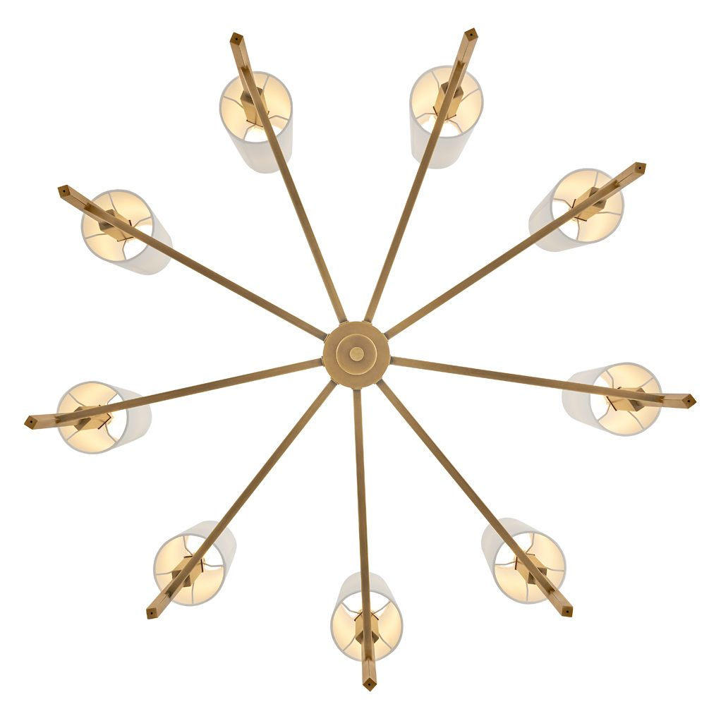 Image 7 Hinkley Chandelier Fenwick Large Chandelier 42" Heritage Brass more views