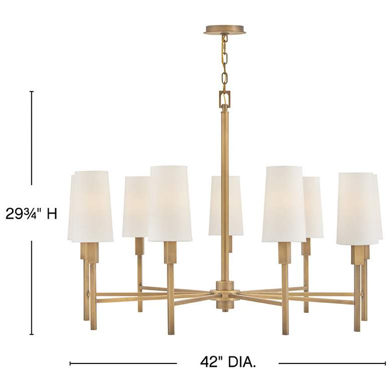 Image 3 Hinkley Chandelier Fenwick Large Chandelier Heritage Brass more views