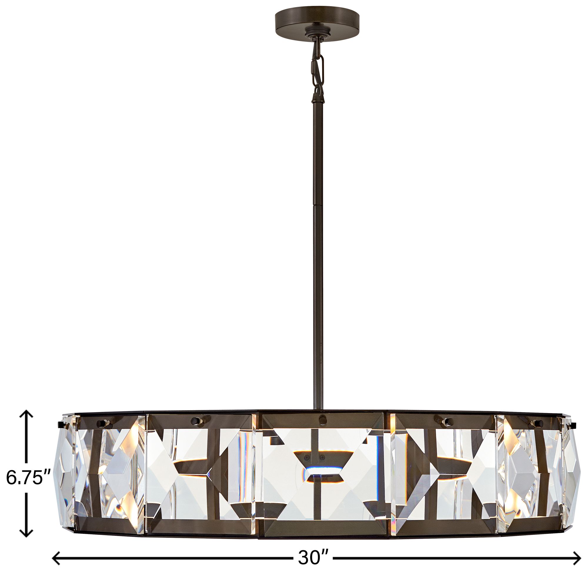 Hinkley - Chandelier Jolie Large LED Drum- Black Oxide