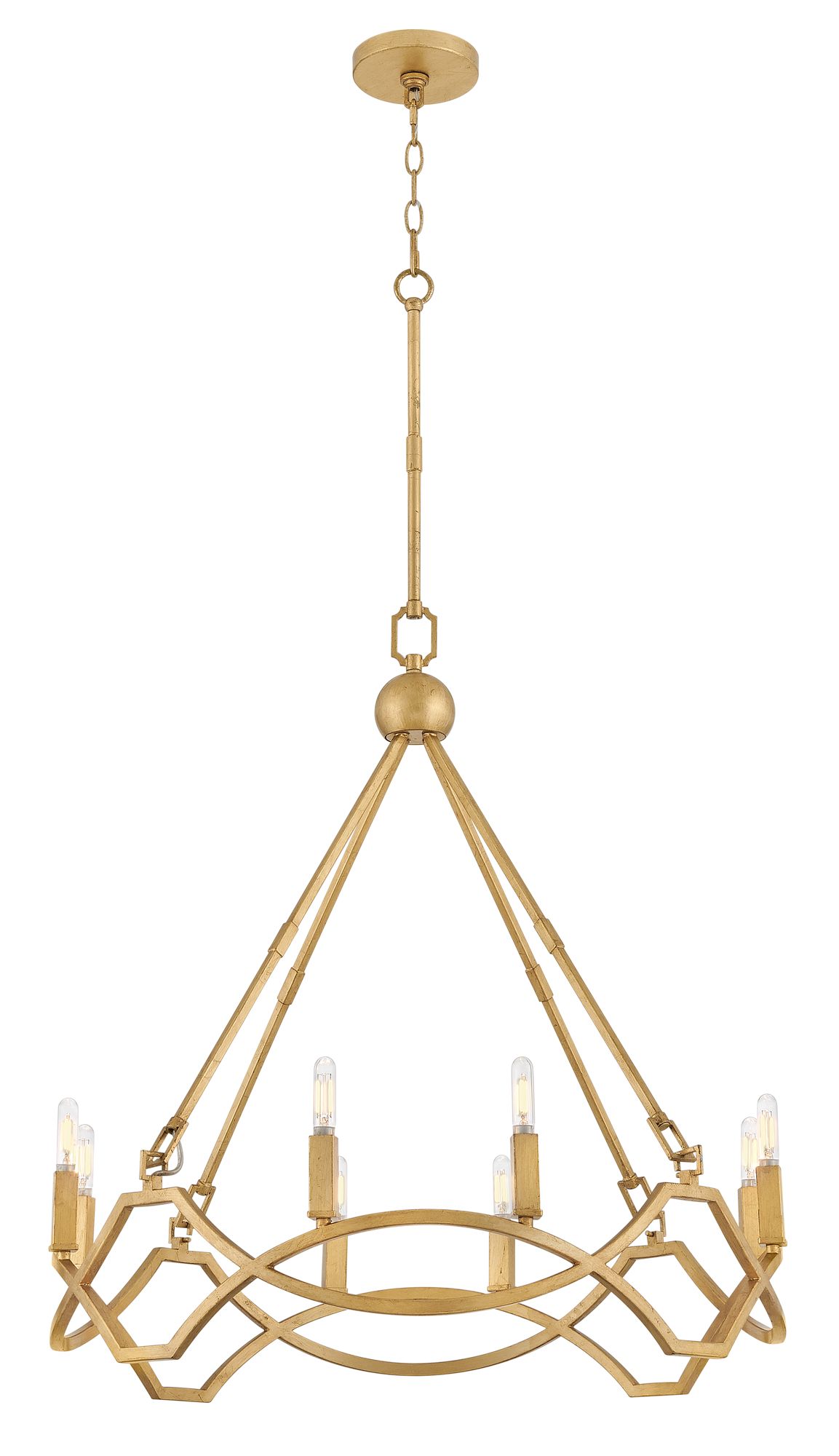 Image 4 Hinkley Chandelier Leona Medium Chandelier 27" Distressed Brass more views