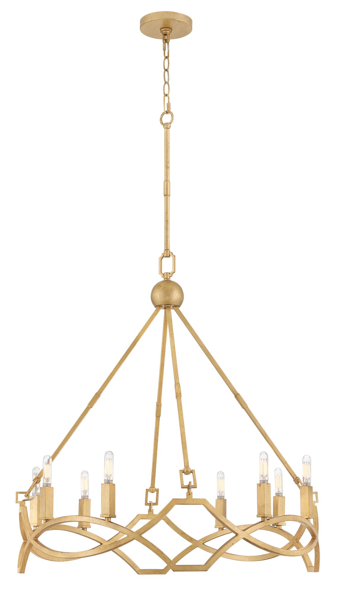 Image 6 Hinkley Chandelier Leona Medium Chandelier 27" Distressed Brass more views