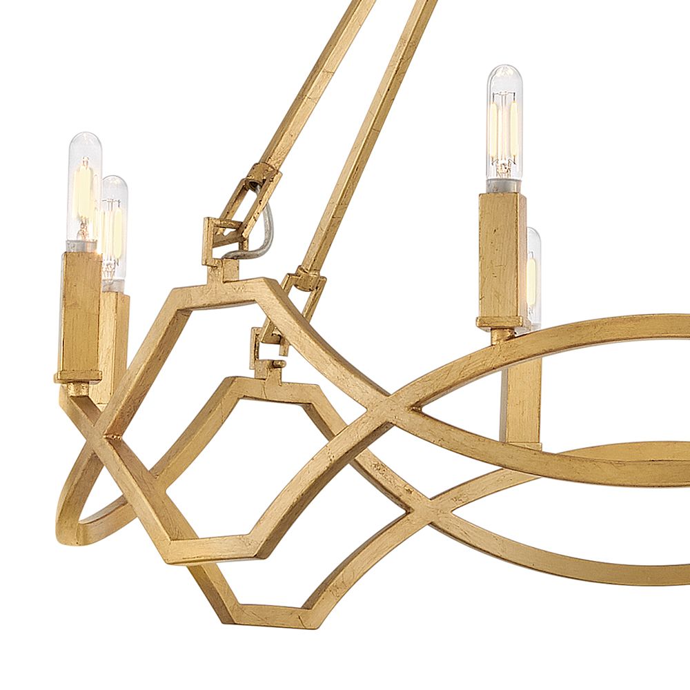 Hinkley Chandelier Leona Medium Chandelier 27" Distressed Brass