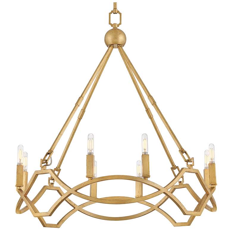 Image 2 Hinkley Chandelier Leona Medium Chandelier Distressed Brass more views