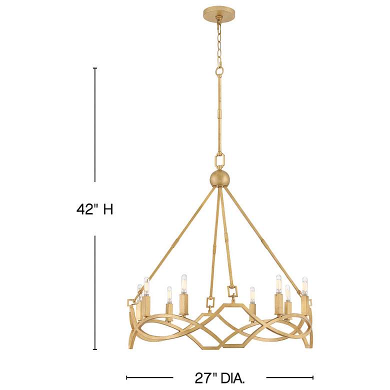 Image 3 Hinkley Chandelier Leona Medium Chandelier Distressed Brass more views