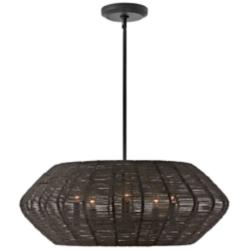 Hinkley Chandelier Luca Medium Convertible Drum Chandelier 28" Black